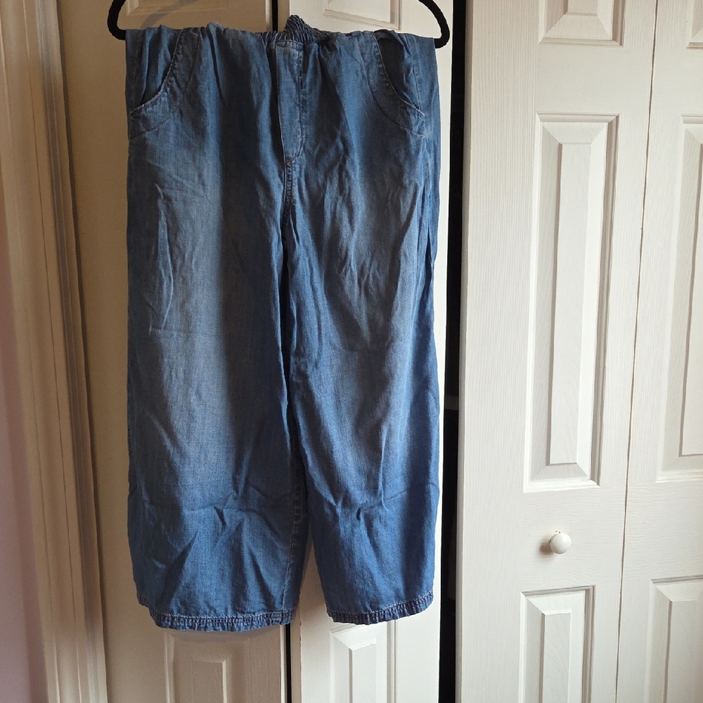 Side Stitch Light Blue Denim Pants